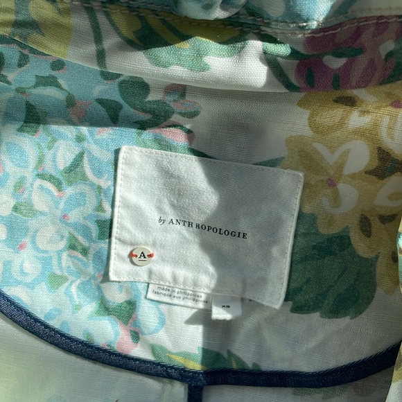 BY ANTHROPOLOGIE Hydrangea Rain Jacket Size XS - Picture 4 of 6